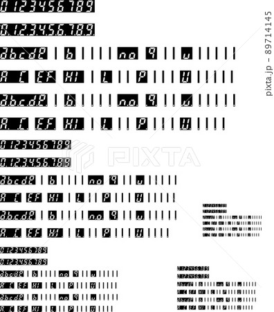 7セグメントLEDの文字 89714145