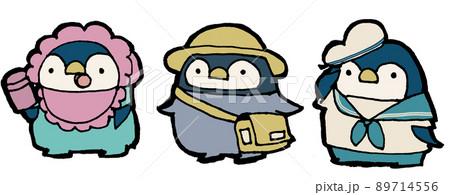 ペンギンキャラクター子供のイラスト素材