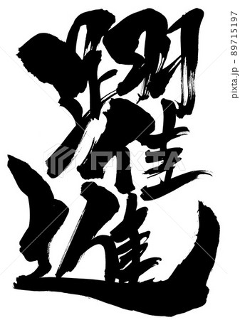躍進　・・・文字　書道　手書き　筆文字 89715197