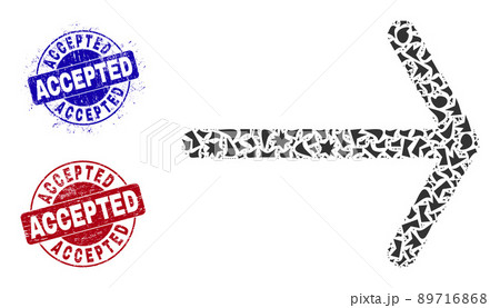 Arrow Right Mosaic of Fractions with Accepted Textured Seal Stamps Arrow Right Mosaic of Fractions with Accepted Textured Seal Stamps 89716868