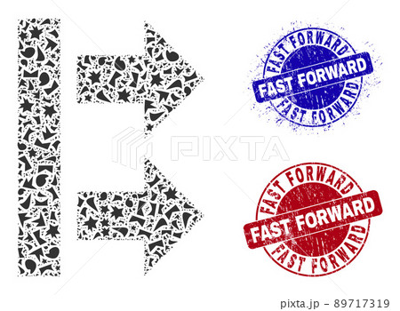 Bring Right Mosaic of Debris with Fast Forward Grunge Seals 89717319