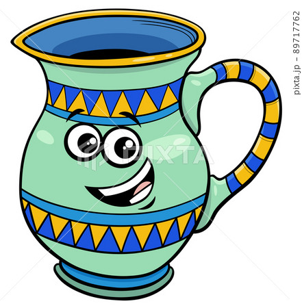 funny ceramic jug clip art cartoon illustration 89717762