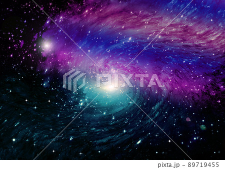galaxy in a free space. 3D rendering galaxy in a free space. 3D rendering 89719455