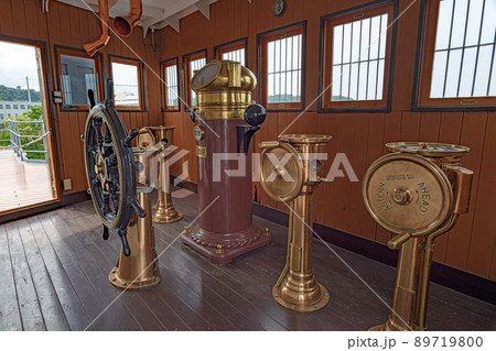 横須賀 世界三大記念艦 戦艦三笠 操舵室内部 89719800