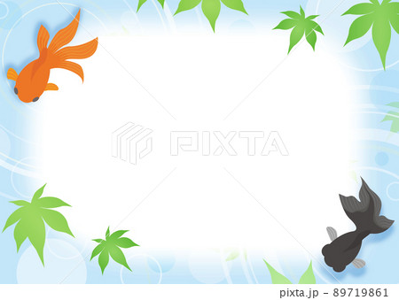 青紅葉と金魚の背景画像 青紅葉と金魚の背景画像 89719861
