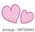 ドット柄のハート 89720043