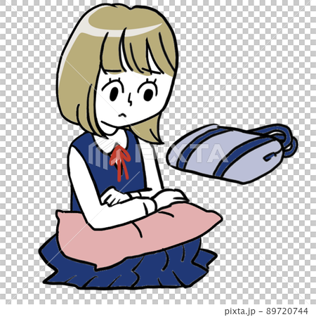 学校に行きたくない女子中学生 89720744