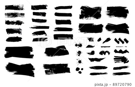 Brush strokes. Vector paintbrushes set. Grunge design elements. Rectangle text boxes, ink brush stroke. Dirty distress texture banners. Ink splatters. Grungy painted texture isolated on white Brush strokes. Vector paintbrushes set. Grunge design elements. Rectangle text boxes, ink brush stroke. Dirty distress texture banners. Ink splatters. Grungy painted texture isolated on white 89720790
