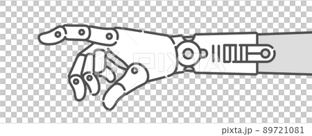 Robot fingertips. Image of artificial intelligence and AI. 89721081