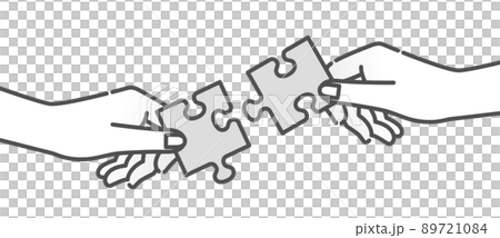 一隻手拿著一塊拼圖。比喻合作與協作。 一隻手拿著一塊拼圖。比喻合作與協作。 89721084