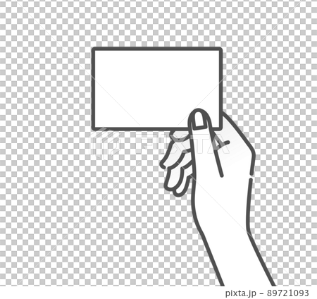 カードを持つ指先のベクターイラスト素材。 89721093
