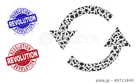 Refresh Arrows Mosaic of Shards with Revolution Textured Seals 89721840