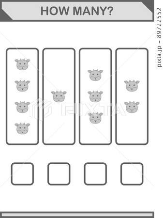 How Many Deer face. Worksheet for kids How Many Deer face. Worksheet for kids 89722552