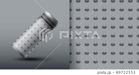 Rhinoceros seamless pattern with bottle Rhinoceros seamless pattern with bottle 89722553