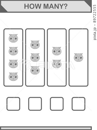 How Many Owl face. Worksheet for kids How Many Owl face. Worksheet for kids 89722555