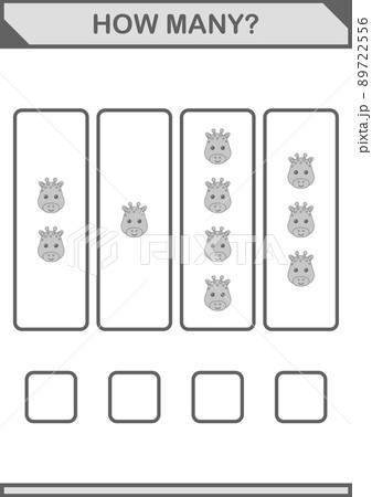 How Many Giraffe face. Worksheet for kids How Many Giraffe face. Worksheet for kids 89722556