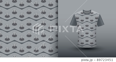 Rhinoceros seamless pattern with shirt 89723451