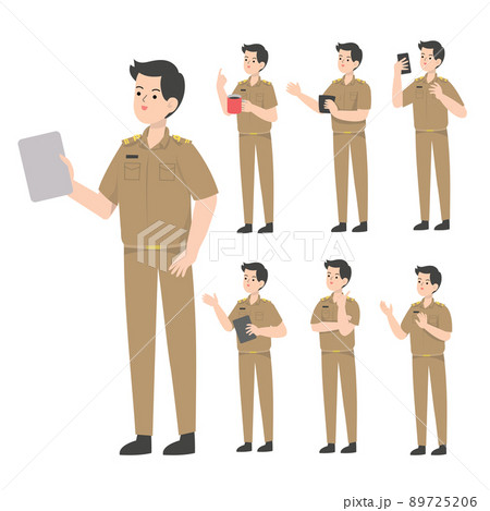 Thai teacher character design presenting concept Thai teacher character design presenting concept 89725206