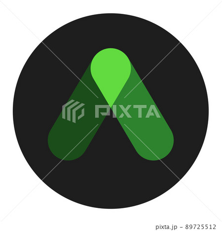 Anchor Protocol ANC token symbol cryptocurrency logo coin icon in circle isolated on white background. Lending and borrowing protocol offering system. 89725512