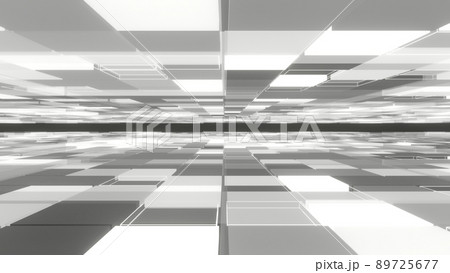 ブロック トンネル 白黒 シンプル VJ [別Verあり] 89725677