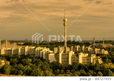 Munich landscape at sunset, Germany, Europe Munich landscape at sunset, Germany, Europe 89727455