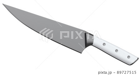 Chef's kitchen knife with a wooden handle isolated on white background. Chef's kitchen knife with a wooden handle isolated on white background. 89727515