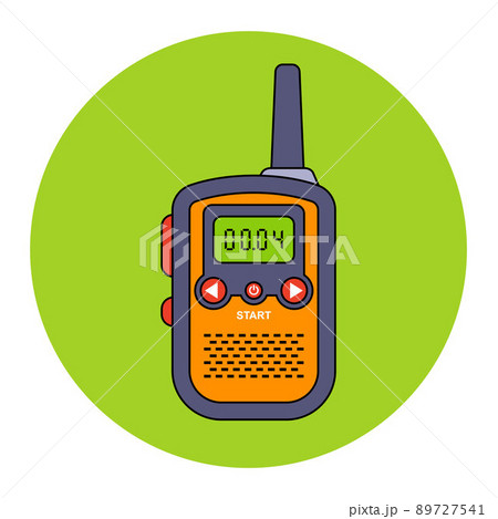 orange walkie-talkie for communicating with people at a distance. 89727541
