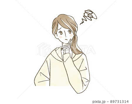 悩んでいる女性 悩んでいる女性 89731314