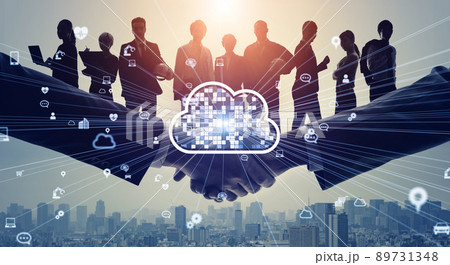 人々とネットワーク　人材管理　クラウド 89731348