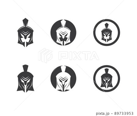 Spartan helmet vector icon illustration 89733953