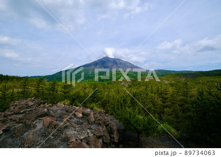 【鹿児島】有村溶岩展望所から見る桜島 89734063