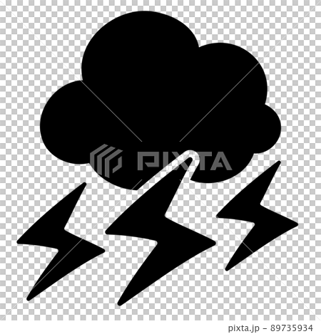Simple lightning mark (silhouette) Simple lightning mark (silhouette) 89735934