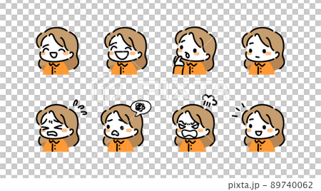 女性面部表情變化 89740062