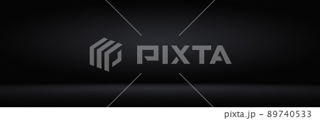Product showcase spotlight on black gradient background. 89740533