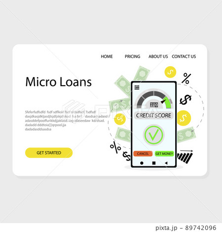 Micro loan financial bank sevice landing page 89742096