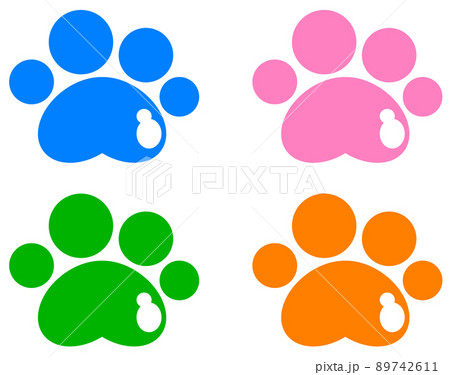 動物の肉球の種類イラスト 89742611