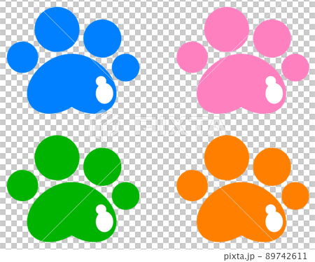 動物の肉球の種類イラスト 89742611