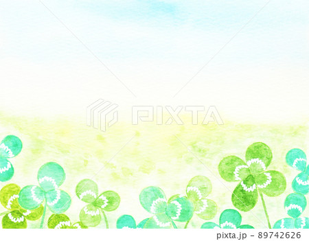 クローバーの水彩イラスト。 クローバーの水彩イラスト。 89742626