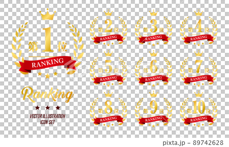 第 1 到第 10 排名圖標集 第 1 到第 10 排名圖標集 89742628