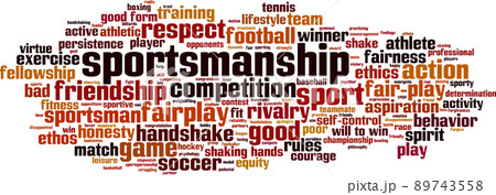 Sportsmanship word cloud 89743558