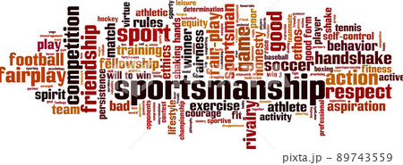 Sportsmanship word cloud 89743559