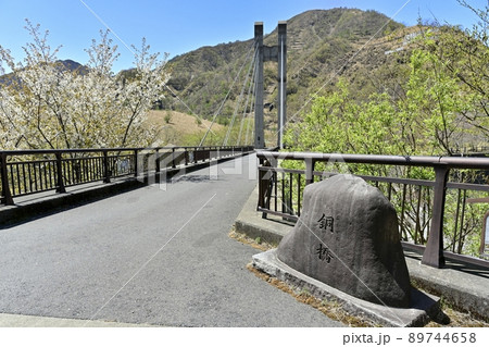 足尾銅山跡　渡良瀬川にかかる銅橋 89744658