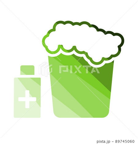 Sanitizer Bottles With Bucket Icon Sanitizer Bottles With Bucket Icon 89745060