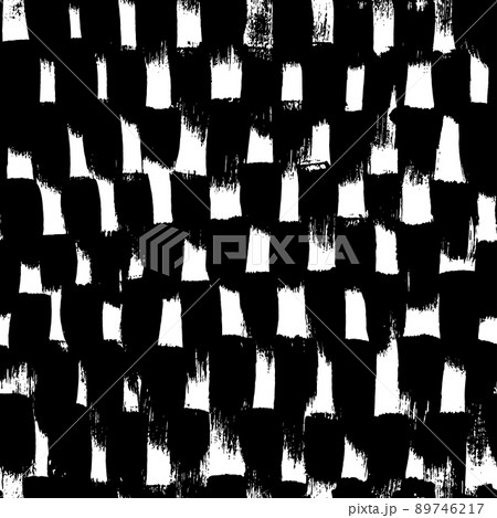 Hand drawn black checkered vector seamless pattern 89746217