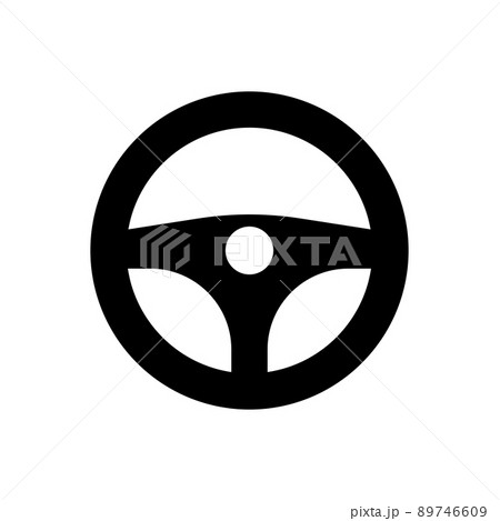 Steering wheel vector icon on white background 89746609