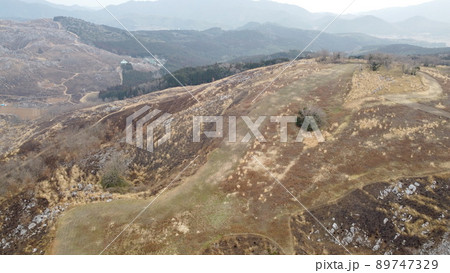秋吉台国定公園の自然と地球環境！山口県美祢市　ドローン 89747329
