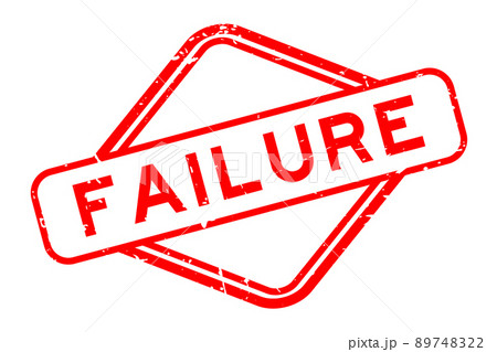 Grunge red failure word rubber seal stamp on white background 89748322