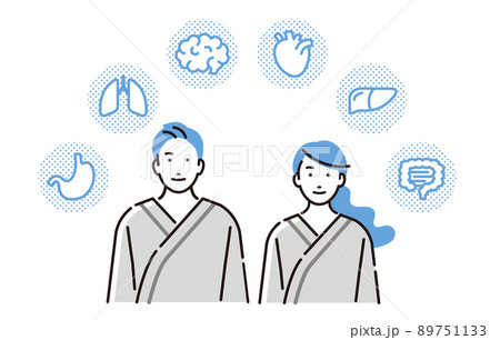 人物 健康診断や人間ドックを受ける男女 89751133