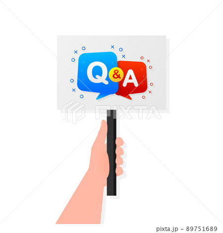 Question and Answer Bubble Chat icon. Vector illustration Question and Answer Bubble Chat icon. Vector illustration 89751689