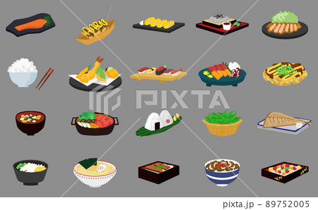日本食のセットイラスト 89752005